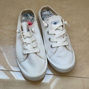 Roxy white slip on shoes